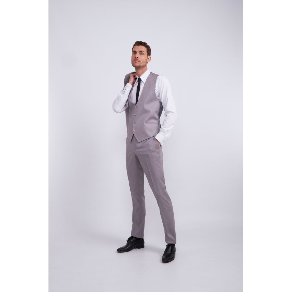 Micky Focus Beige 3-teiliger Anzug
