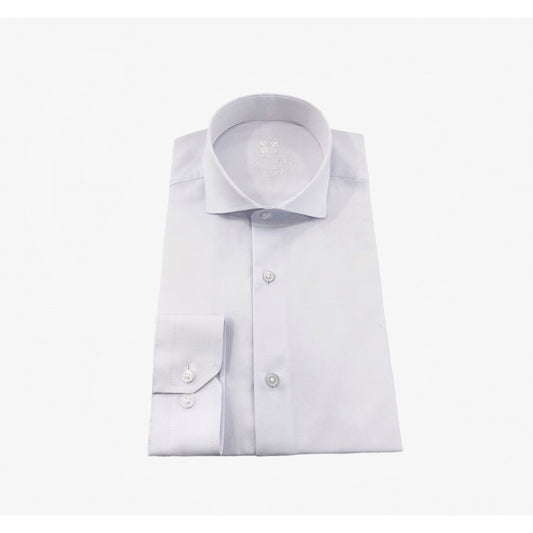 Schlichtes weißes Hemd mit italienischem Kragen 605
